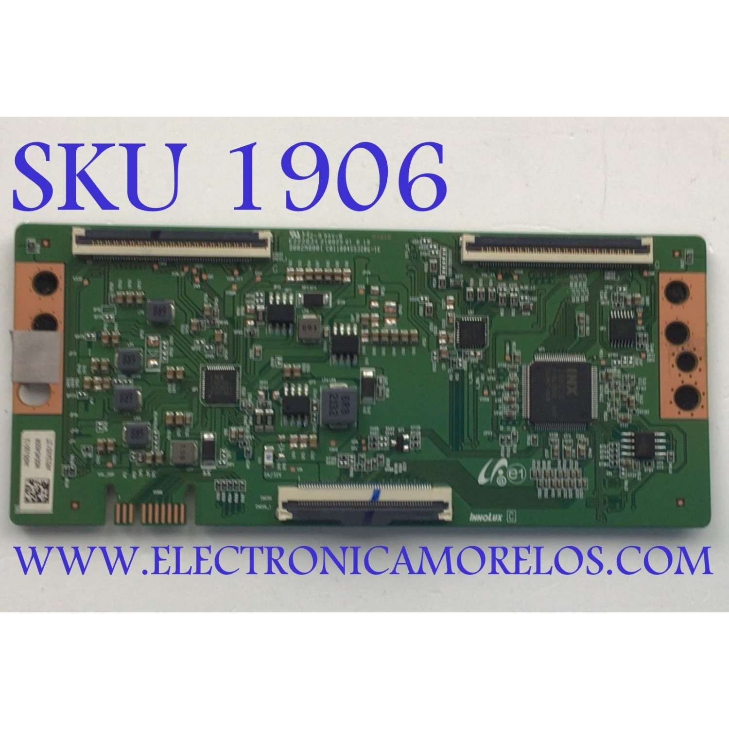 T-CON PARA TV ONN / ROKU SELECT SERIES / NUMERO DE PARTE JADDJ2012 / M0045400R / B002M0001 / C011004SS3206-1K / E222034 / DISPLAY V550DJ2-Q01 REV.D1 / MODELO 100071701 55" / 55R4AX
